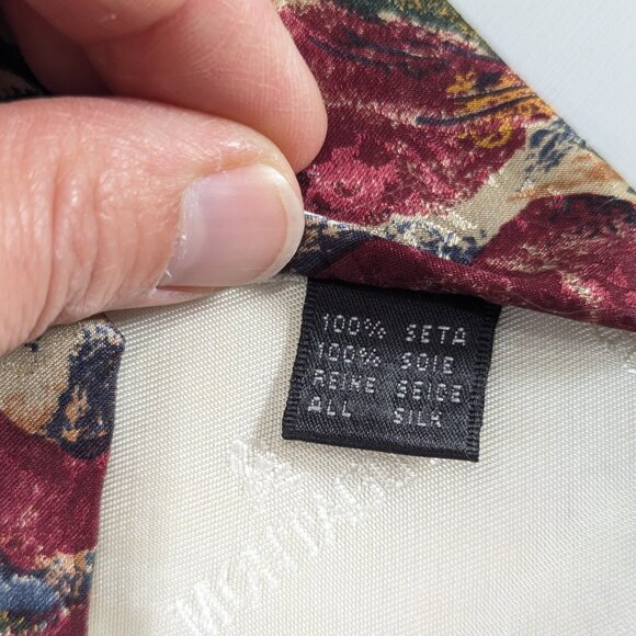 100% silk MONTAGUT Paris abstract floral neck tie - Picture 5 of 7